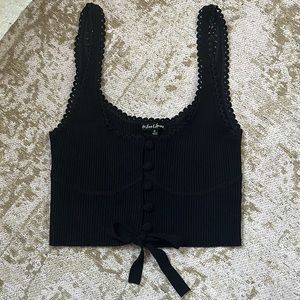 for love and lemons corset tank top black